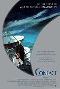 Contact 1997 poster Jodie Foster Matthew McConaughey Robert Zemeckis Text: Carl Sagan