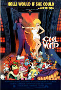 Cool World 1992 poster Kim Basinger Brad Pitt Janni Brenn Ralph Bakshi Animerat