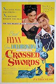 Crossed Swords 1953 poster Errol Flynn Gina Lollobrigida