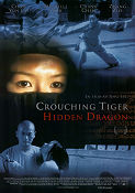 Crouching Tiger Hidden Dragon 2000 poster Chow Yun Fat Michelle Yeoh Ziyi Zhang Ang Lee Kampsport Asien