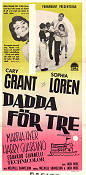 Dadda för tre 1958 poster Cary Grant Sophia Loren Martha Hyer Melville Shavelson