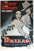 Dallas 1950 poster Gary Cooper Ruth Roman