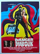 Danger Diabolik 1968 poster John Phillip Law Bilar och racing Agenter Från serier Kultfilmer