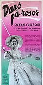 Dans på rosor 1954 poster Sickan Carlsson Karl-Arne Holmsten Filmbolag: Sandrews