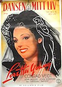 Dansen är mitt liv 1942 poster Loretta Young Conrad Veidt Eric Rohman art