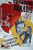 Dårarnas paradis 1943 poster Claudette Colbert Joel McCrea