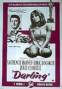 Darling 1965 poster Julie Christie Dirk Bogarde Laurence Harvey John Schlesinger Damer