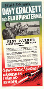 Davy Crockett och flodpiraterna 1958 poster Fess Parker