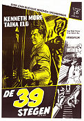De 39 stegen 1959 poster Kenneth More Ralph Thomas