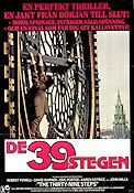 De 39 stegen 1978 poster Robert Powell Don Sharp Klockor