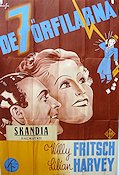 De 7 örfilarna 1937 poster Willy Fritsch Lilian Harvey Filmbolag: UFA