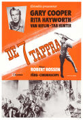De 7 tappra 1959 poster Gary Cooper Rita Hayworth Van Heflin Robert Rossen