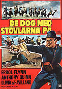 De dog med stövlarna på 1941 poster Errol Flynn Anthony Quinn Olivia de Havilland Raoul Walsh