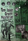 De fem löser Grottmysteriet 1964 poster Enid Blyton