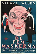 De fem maskerna 1926 poster Ernst Reicher Aud Egede-Nissen Lupu Pick Hitta mer: Stuart Webbs