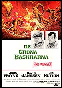 De gröna baskrarna 1968 poster John Wayne David Janssen Jim Hutton Ray Kellogg Krig