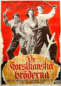 De korsikanska bröderna 1941 poster Douglas Fairbanks Jr Ruth Warrick Akim Tamiroff Gregory Ratoff Äventyr matinée