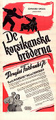 De korsikanska bröderna 1941 poster Douglas Fairbanks Jr Gregory Ratoff