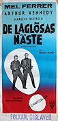 De laglösas näste 1952 poster Mel Ferrer Fritz Lang