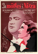 De möttes i Nizza 1937 poster Beniamino Gigli Geraldine Katt Karl Heinz Martin