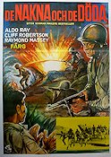 De nakna och de döda 1958 poster Aldo Ray Cliff Robertson Raymond Massey Raoul Walsh Text: Norman Mailer Krig