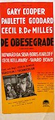 De obesegrade 1948 poster Gary Cooper Paulette Goddard Boris Karloff Cecil B DeMille