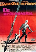 De oförsonliga 1960 poster Burt Lancaster Audrey Hepburn Audie Murphy John Huston