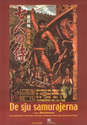 De sju samurajerna 1954 poster Toshiro Mifune Akira Kurosawa Asien Kampsport