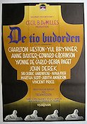 De tio budorden 1956 poster Charlton Heston Yul Brynner Anne Baxter Cecil B DeMille Religion