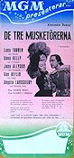 De tre musketörerna 1949 poster Lana Turner Gene Kelly June Allyson George Sidney Äventyr matinée