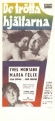 De trötta hjältarna 1955 poster Yves Montand Maria Félix Jean Servais Yves Ciampi