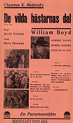 De vilda hästarnas dal 1937 poster William Boyd George Gabby Hayes