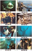 Deep Blue Sea 1999 lobbykort Thomas Jane Saffron Burrows Stellan Skarsgård Renny Harlin Fiskar och hajar