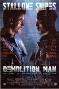 Demolition Man 1993 poster Sylvester Stallone Wesley Snipes Sandra Bullock Marco Brambilla