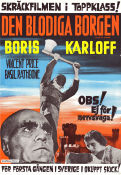 Den blodiga borgen 1939 poster Basil Rathbone Boris Karloff Barbara O´Neil Vincent Price Rowland V Lee