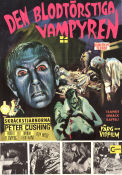 Den blodtörstiga vampyren 1968 poster Peter Cushing Robert Flemyng Wanda Ventham Vernon Sewell