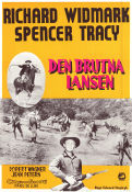 Den brutna lansen 1954 poster Richard Widmark Spencer Tracy Jean Peters Edward Dmytryk