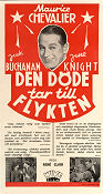 Den döde tar till flykten 1938 poster Jack Buchanan Maurice Chevalier René Clair