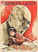 Den giriga 1927 poster Zasu Pitts Erich von Stroheim Pengar