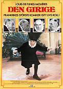 Den girige 1980 poster Louis de Funes Text: Moliére