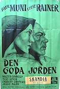 Den goda jorden 1937 poster Paul Muni Luise Rainer