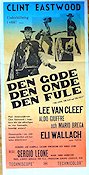 Den gode Den onde Den fule 1966 poster Clint Eastwood Lee Van Cleef Eli Wallach Sergio Leone