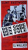 Den gode Den onde Den fule 1966 poster Clint Eastwood Lee Van Cleef Eli Wallach Sergio Leone