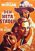 Den heta staden 1954 poster Michele Morgan Gerard Philipe