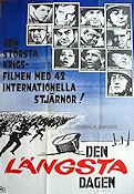 Den längsta dagen 1962 poster Paul Anka Richard Burton Henry Fonda Sean Connery John Wayne Ken Annakin Krig Hitta mer: Nazi