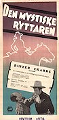 Den mystiske ryttaren 1942 poster Buster Crabbe Al St John Caroline Burke Sam Newfield
