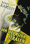 Den osynliga strålen 1936 poster Bela Lugosi Boris Karloff