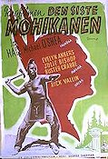 Den siste Mohikanen 1947 poster Jon Hall Text: James Fenimore Cooper Eric Rohman art Äventyr matinée