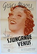 Den sjungande Venus 1934 poster Grace Moore Tullio Carminati Lyle Talbot Victor Schertzinger Eric Rohman art