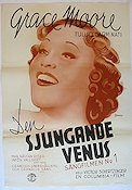 Den sjungande Venus 1934 poster Grace Moore Eric Rohman art